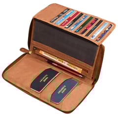 ABYS Genuine Leather Tan Document Holder