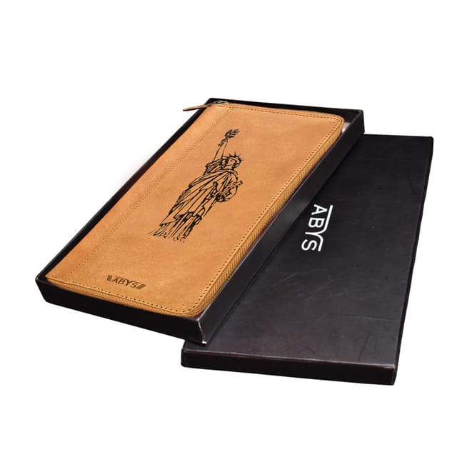 ABYS Genuine Leather Tan Document Holder