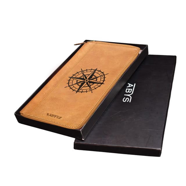ABYS Genuine Leather Tan Document Holder