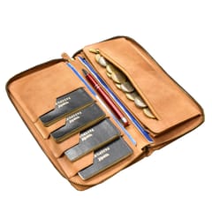 ABYS Genuine Leather Tan Document Holder