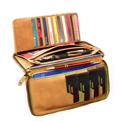 ABYS Genuine Leather Tan Document Holder