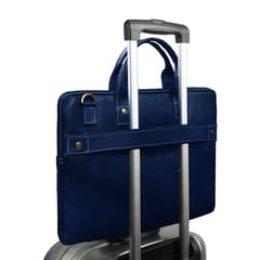 ABYS Genuine Leather Navy 14 inch Laptop Bag