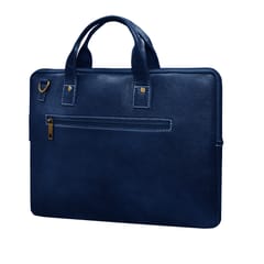 ABYS Genuine Leather Navy 14 inch Laptop Bag