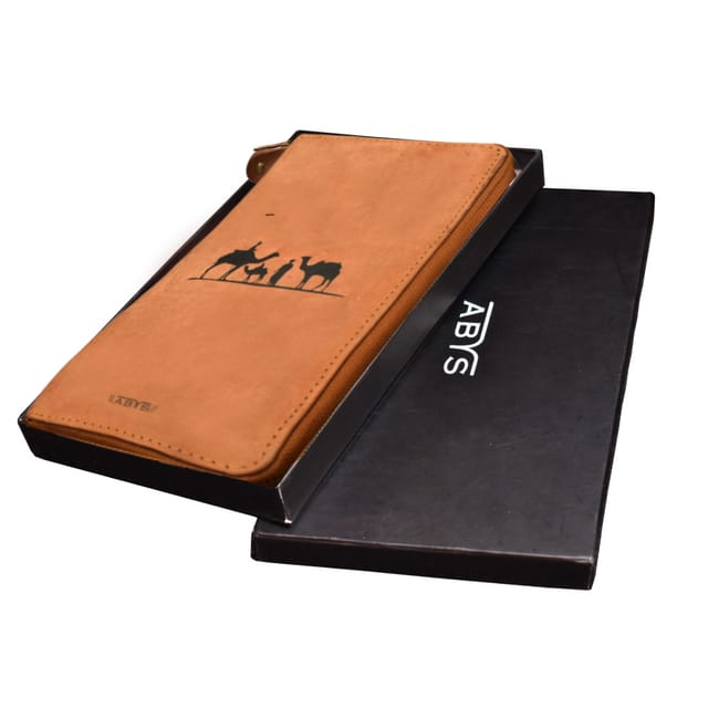 ABYS Genuine Leather Tan Document Holder