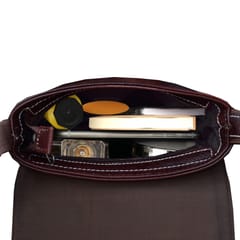 ABYS Genuine Leather Dark Bombay Sling Bag
