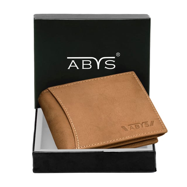 ABYS Genuine Leather Men's Wallet ( Tan)