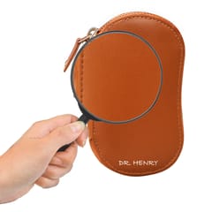 DR. HENRY Genuine Leather Tan Key Holder Wallet