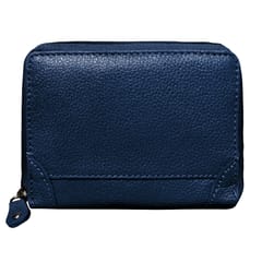 ABYS Genuine Leather Navy Blue Card Holder