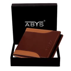 ABYS Genuine Leather Tan & Brown Men's Wallet