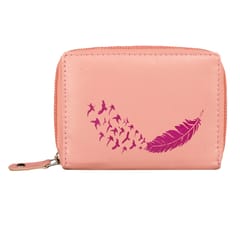 ABYS Genuine Leather Pink Card Holder For Women