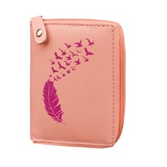 ABYS Genuine Leather Pink Card Holder For Women