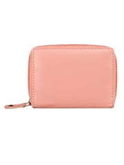 ABYS Genuine Leather Pink Card Holder For Women