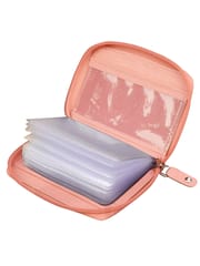 ABYS Genuine Leather Pink Card Holder For Women