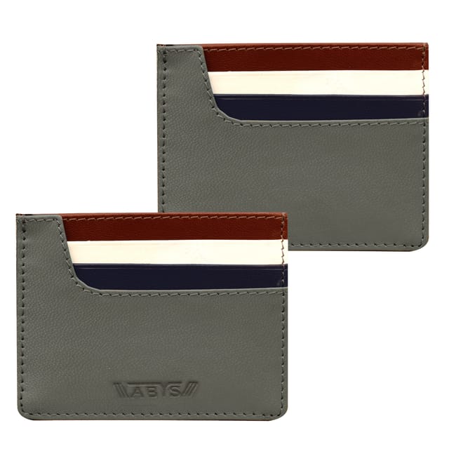 ABYS Genuine Leather Card Holder Wallet For Unisex