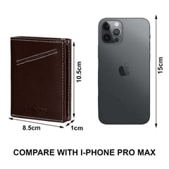 MATSS Artificial Leather Card Holder For Men & Women (Coffee)