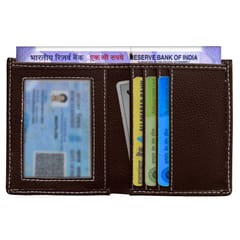 MATSS Artificial Leather Card Holder For Men & Women (Coffee)