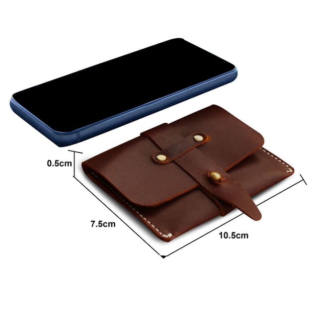 ABYS Genuine Leather Dark Brown Card Holder For Unisex