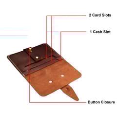 ABYS Genuine Leather Dark Brown Card Holder For Unisex