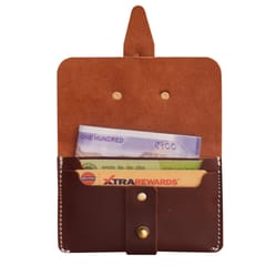 ABYS Genuine Leather Dark Brown Card Holder For Unisex