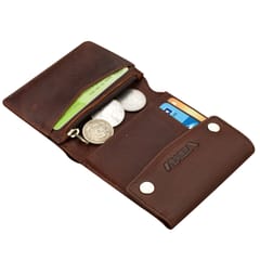 ABYS Genuine Leather Dark Brown Wallet|| Card Holder For Unisex