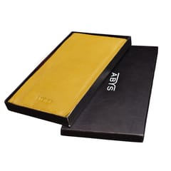 ABYS Genuine Leather Yellow Document Holder