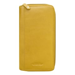 ABYS Genuine Leather Yellow Document Holder