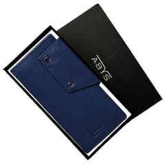 ABYS Genuine Leather RFID Protected Navy Blue Card Holder