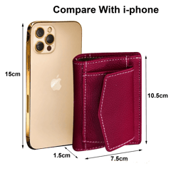 MATSS Artificial Leather Burgundy Card Holder