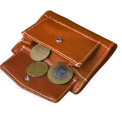 MATSS Artificial Leather Tan Card Holder