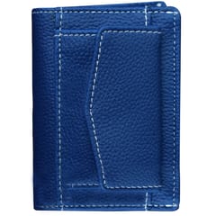 MATSS Artificial Leather Blue Card Holder