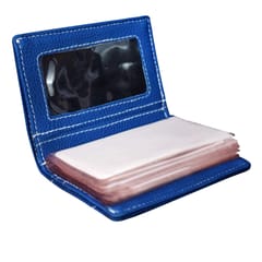 MATSS Artificial Leather Blue Card Holder