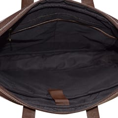ABYS Genuine Leather Tan Laptop Bag for Men and Women