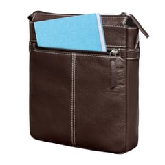 ABYS Genuine Leather Coffee Sling Bag for Men and Women