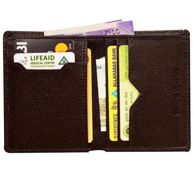 ABYS Genuine Leather Coffee Colour Card Holder for Men and Women