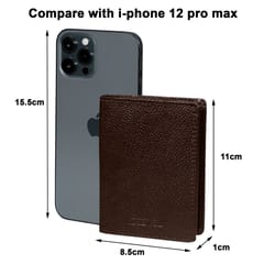 ABYS Genuine Leather Coffee Colour Card Holder for Men and Women