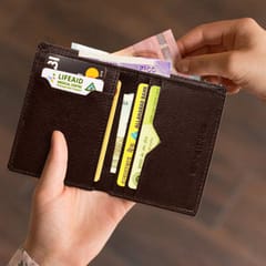 ABYS Genuine Leather Coffee Colour Card Holder for Men and Women