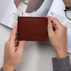 ABYS Genuine Leather Dark Brown Card Holder for Men and Women