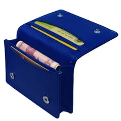 ABYS Genuine Leather Royal Blue Wallet for Men and Women