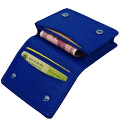 ABYS Genuine Leather Royal Blue Wallet for Men and Women