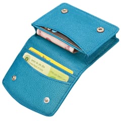 ABYS Genuine Leather Sky Blue Wallet for Men and Women