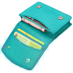 ABYS Genuine Leather Teal Wallet for Men and Women