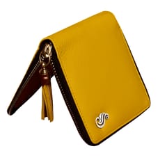 SOUMI Genuine Leather Yellow Wallet for Women
