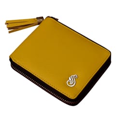SOUMI Genuine Leather Yellow Wallet for Women