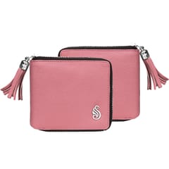 SOUMI Genuine Leather Pink Wallet for Women