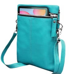 ABYS Genuine Leather Teal Sling Bag for Women