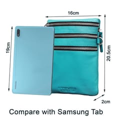 ABYS Genuine Leather Teal Sling Bag for Women