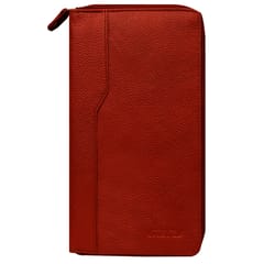 ABYS Genuine Leather Light Burgundy Document Holder for Men and Women