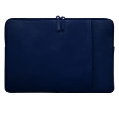 ABYS Genuine Leather Navy Blue Laptop Sleeve for Men and Women