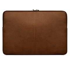 ABYS Genuine Leather Tan Laptop Sleeve for Men and Women