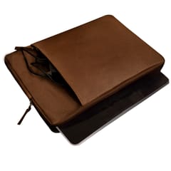 ABYS Genuine Leather Tan Laptop Sleeve for Men and Women